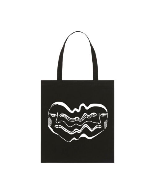 Black "StretchFace" tote bag